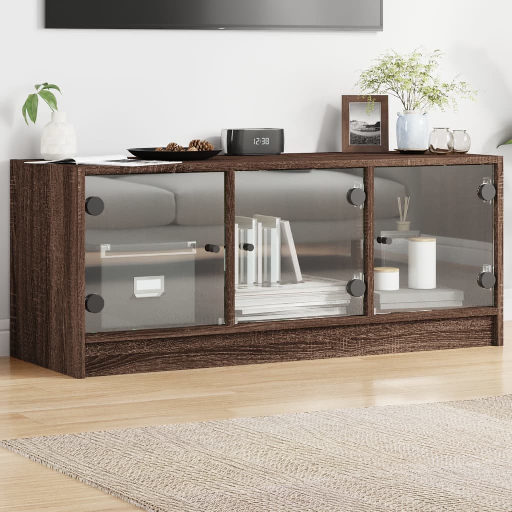 Mobile Porta Tv Con Ante In Vetro 102X37X42 Cm