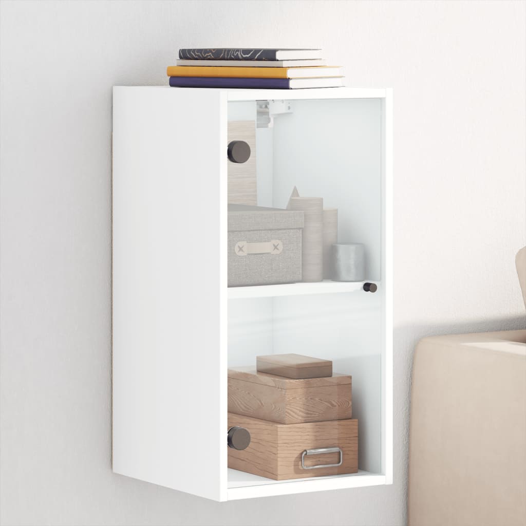 Mobile A Muro Con Ante In Vetro 35X37X68,5 Cm