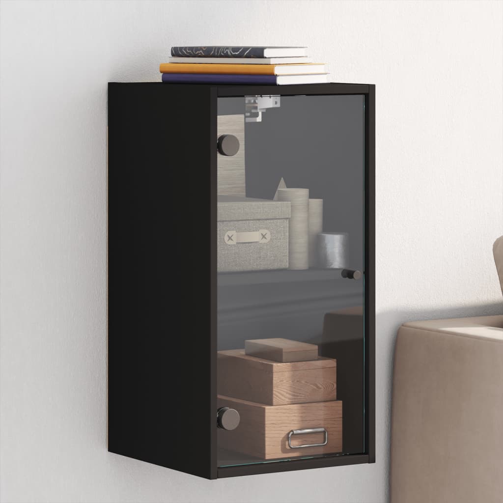 Mobile A Muro Con Ante In Vetro 35X37X68,5 Cm