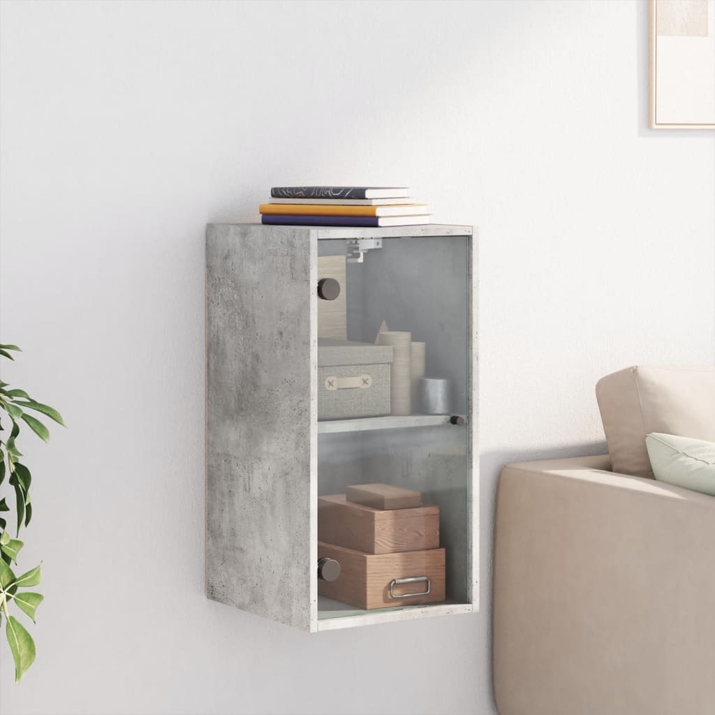 Mobile A Muro Con Ante In Vetro 35X37X68,5 Cm