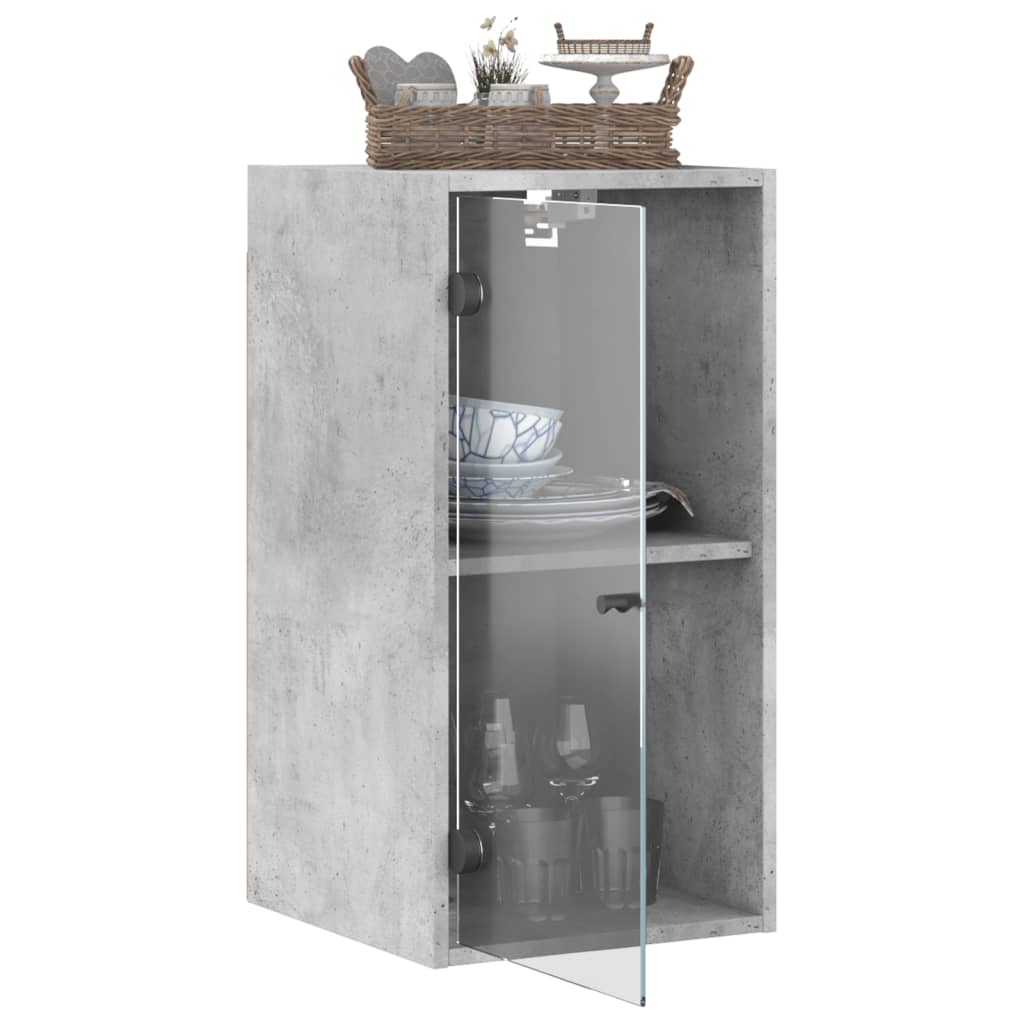 Mobile A Muro Con Ante In Vetro 35X37X68,5 Cm