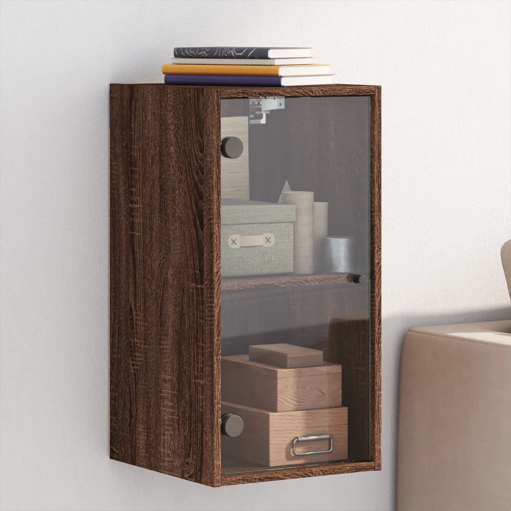 Mobile A Muro Con Ante In Vetro 35X37X68,5 Cm