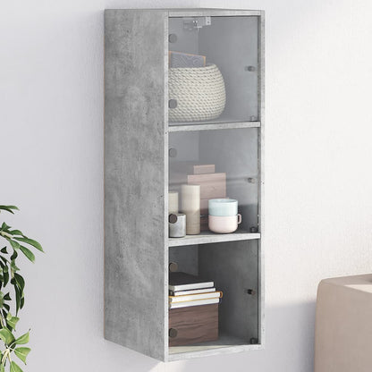 Mobile A Muro Con Ante In Vetro 35X37X100 Cm