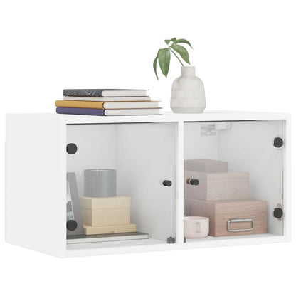 Mobili A Muro Con Ante In Vetro 2Pz 68,5X37X35 Cm