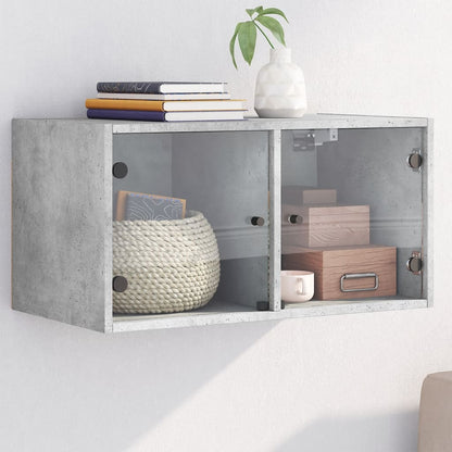 Mobili A Muro Con Ante In Vetro 2Pz 68,5X37X35 Cm