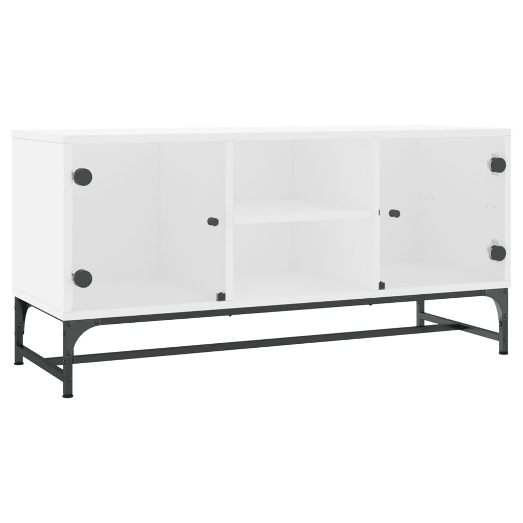 Mobile Porta Tv Con Ante In Vetro 102X37X50 Cm