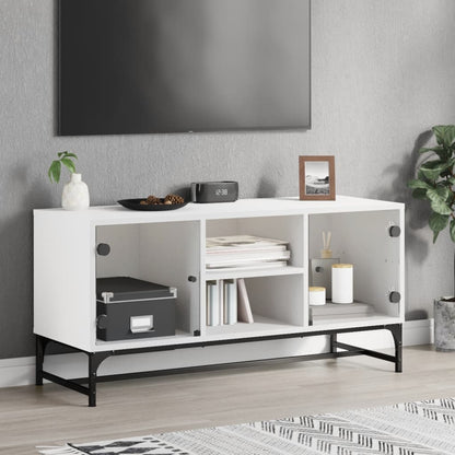 Mobile Porta Tv Con Ante In Vetro 102X37X50 Cm
