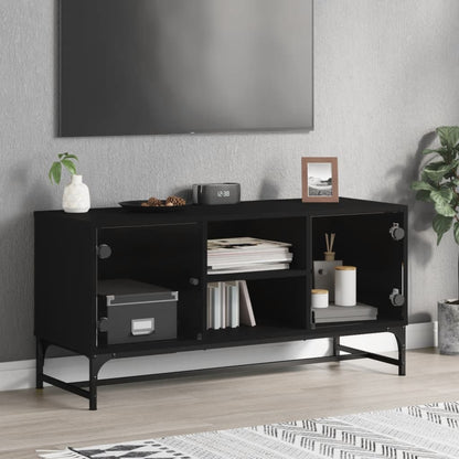 Mobile Porta Tv Con Ante In Vetro 102X37X50 Cm