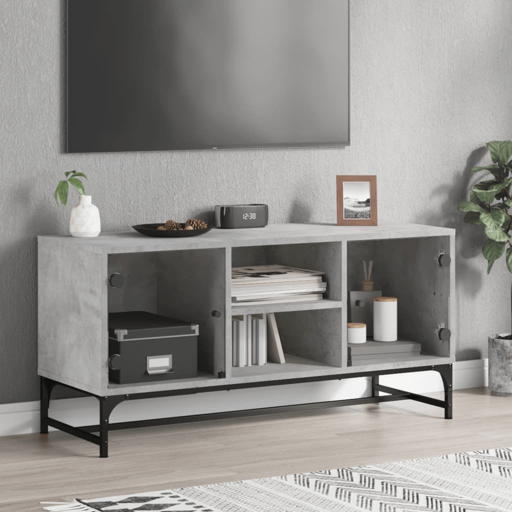 Mobile Porta Tv Con Ante In Vetro 102X37X50 Cm