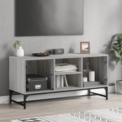 Mobile Porta Tv Con Ante In Vetro 102X37X50 Cm
