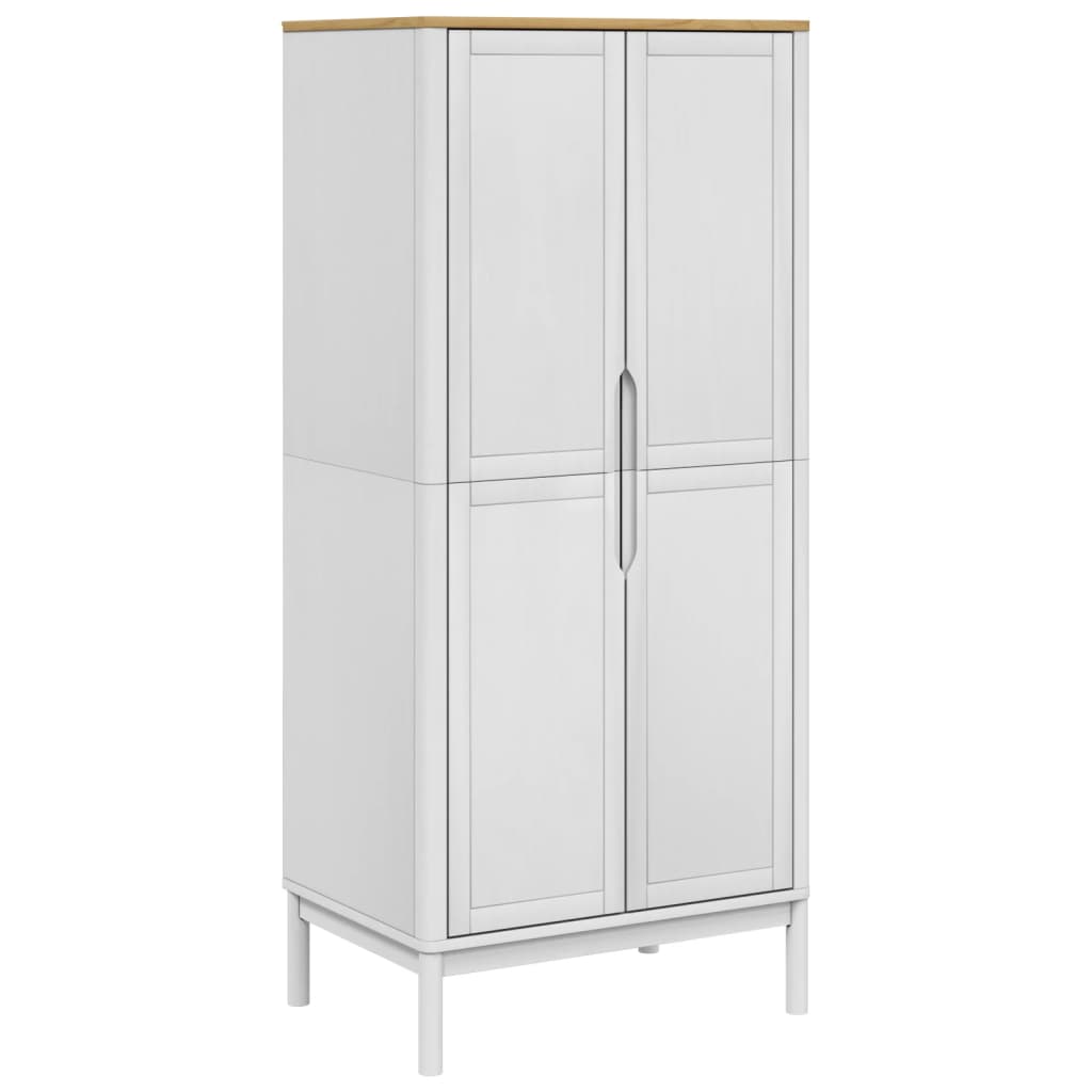Armadio Floro 77X53X171 Cm In Legno Massello Di Pino