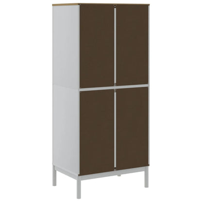 Armadio Floro 77X53X171 Cm In Legno Massello Di Pino
