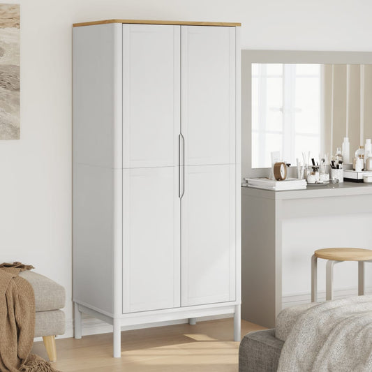 Armadio Floro 77X53X171 Cm In Legno Massello Di Pino
