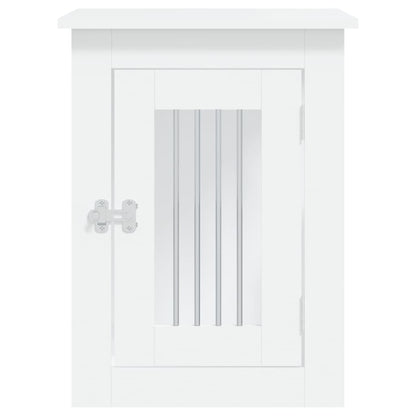 Gabbia Cani Da Arredamento Bianca 45X62X59Cm Legno Multistrato