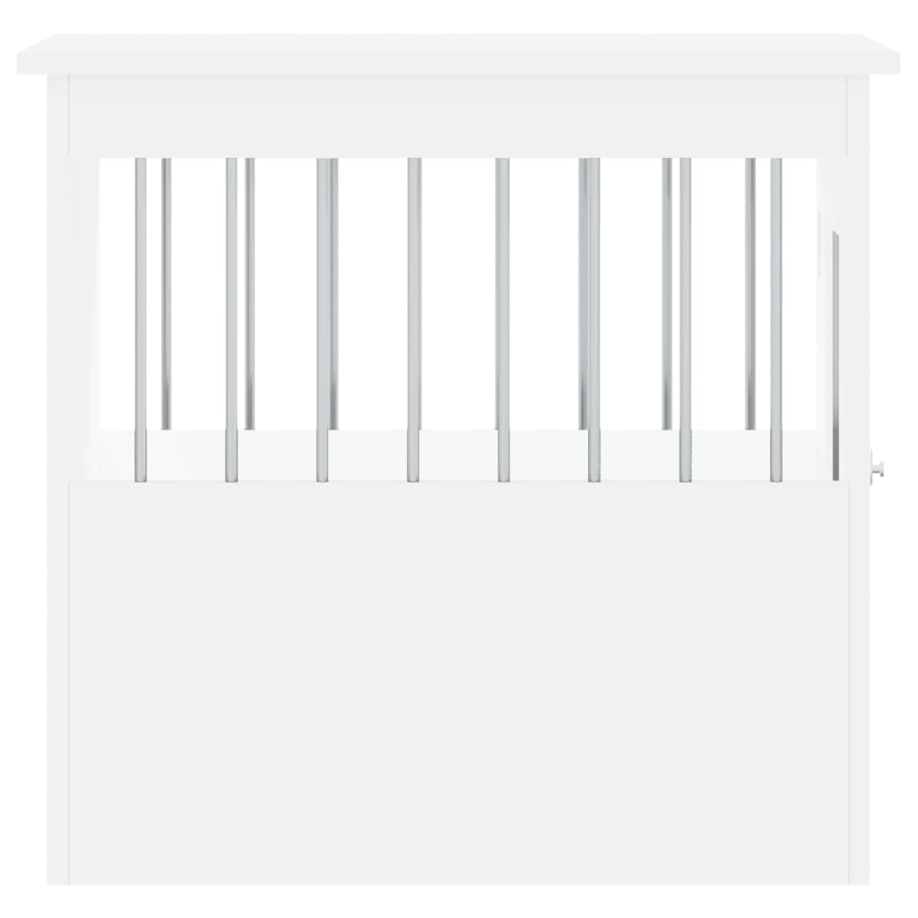 Gabbia Cani Da Arredamento Bianca 45X62X59Cm Legno Multistrato