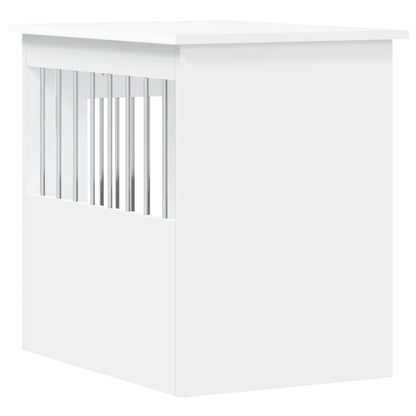 Gabbia Cani Da Arredamento Bianca 45X62X59Cm Legno Multistrato