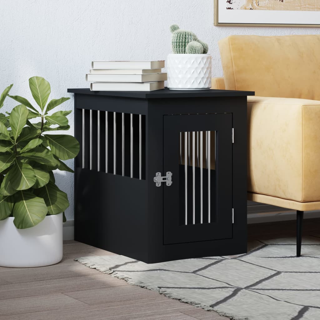 Gabbia Cani Da Arredamento Bianca 45X62X59Cm Legno Multistrato