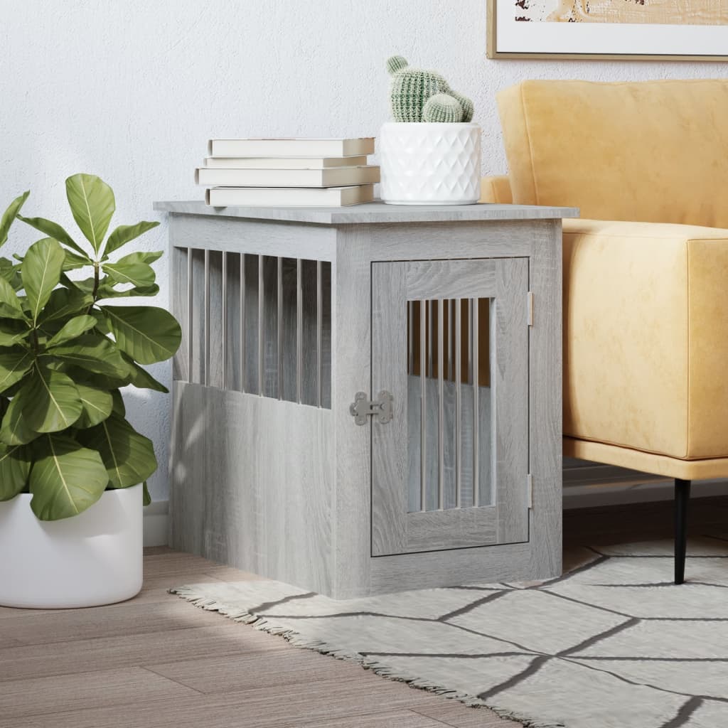 Gabbia Cani Da Arredamento Bianca 45X62X59Cm Legno Multistrato