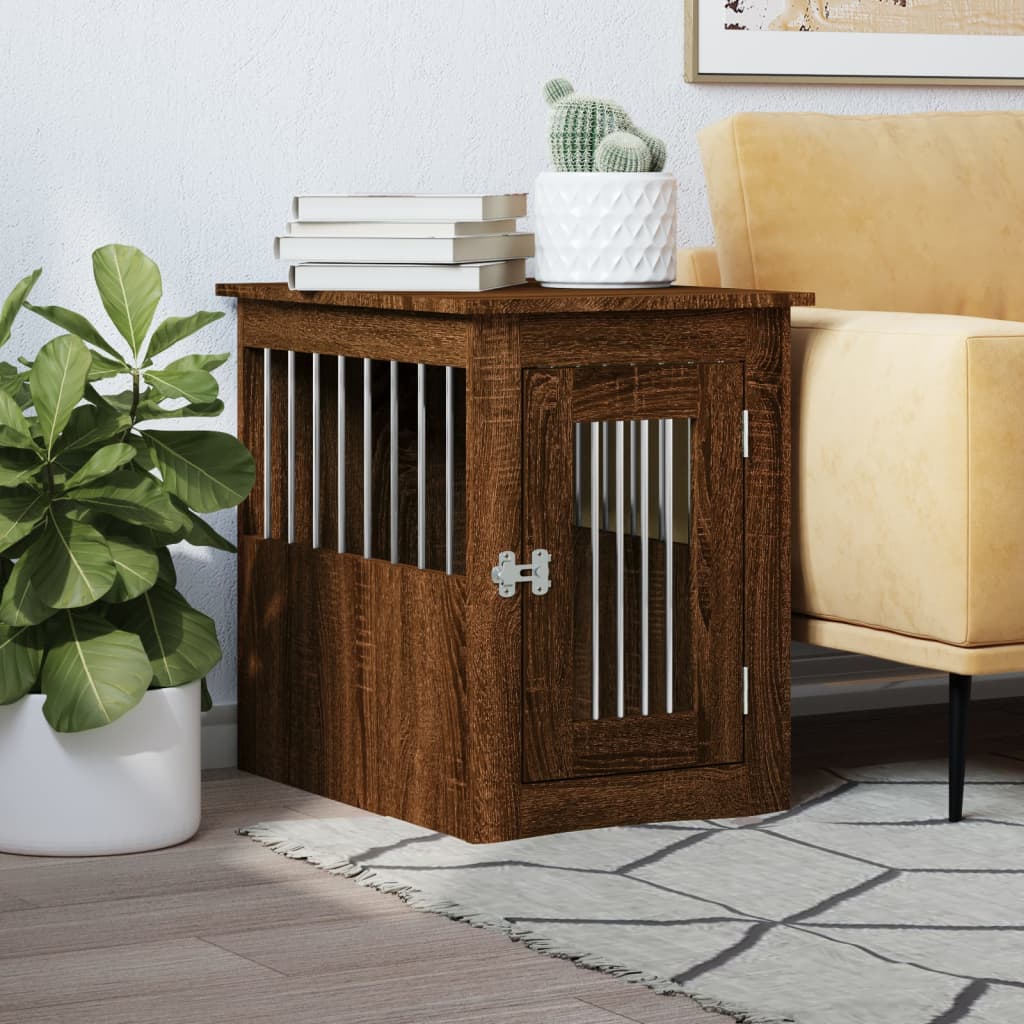 Gabbia Cani Da Arredamento Bianca 45X62X59Cm Legno Multistrato