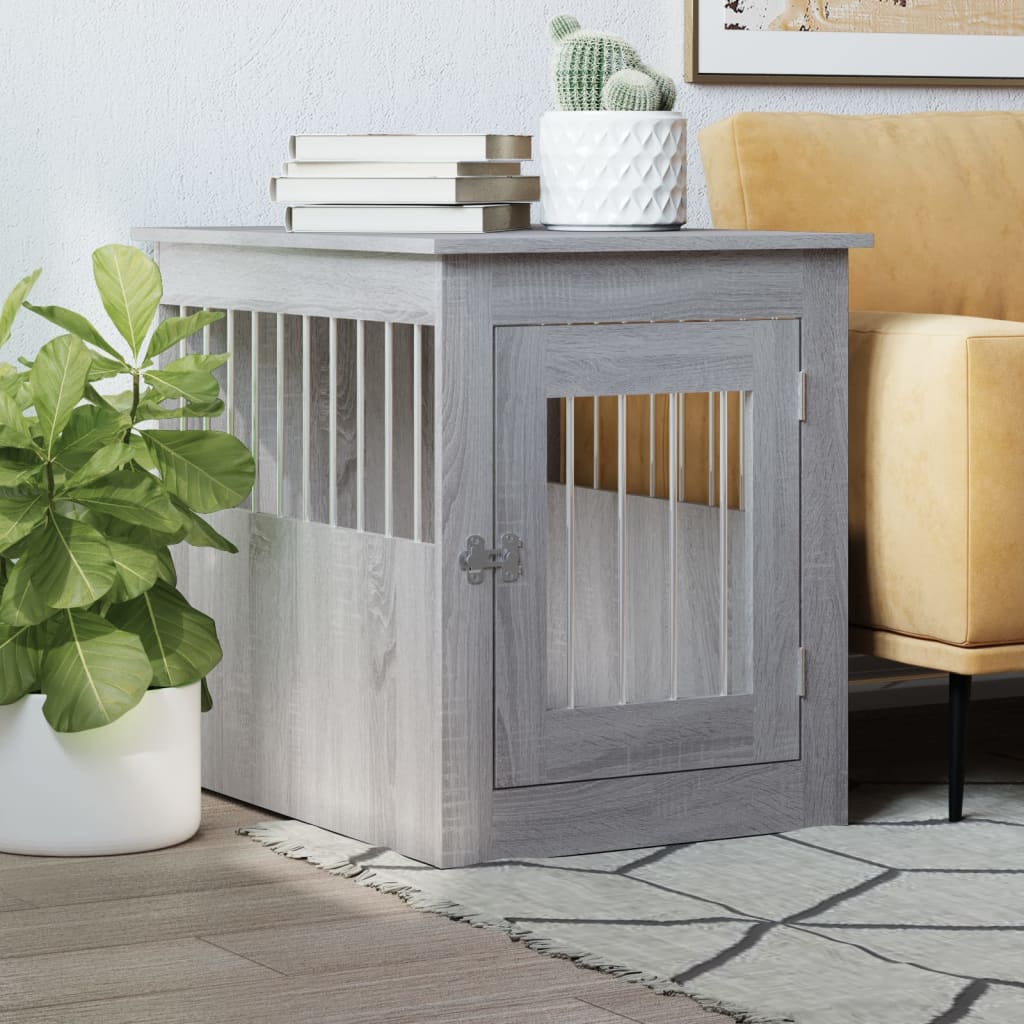 Gabbia Cani Da Arredamento Bianca 45X62X59Cm Legno Multistrato