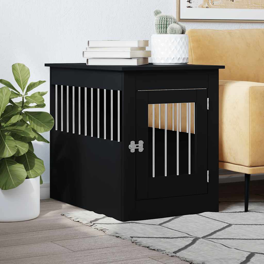Gabbia Cani Da Arredamento Bianca 45X62X59Cm Legno Multistrato