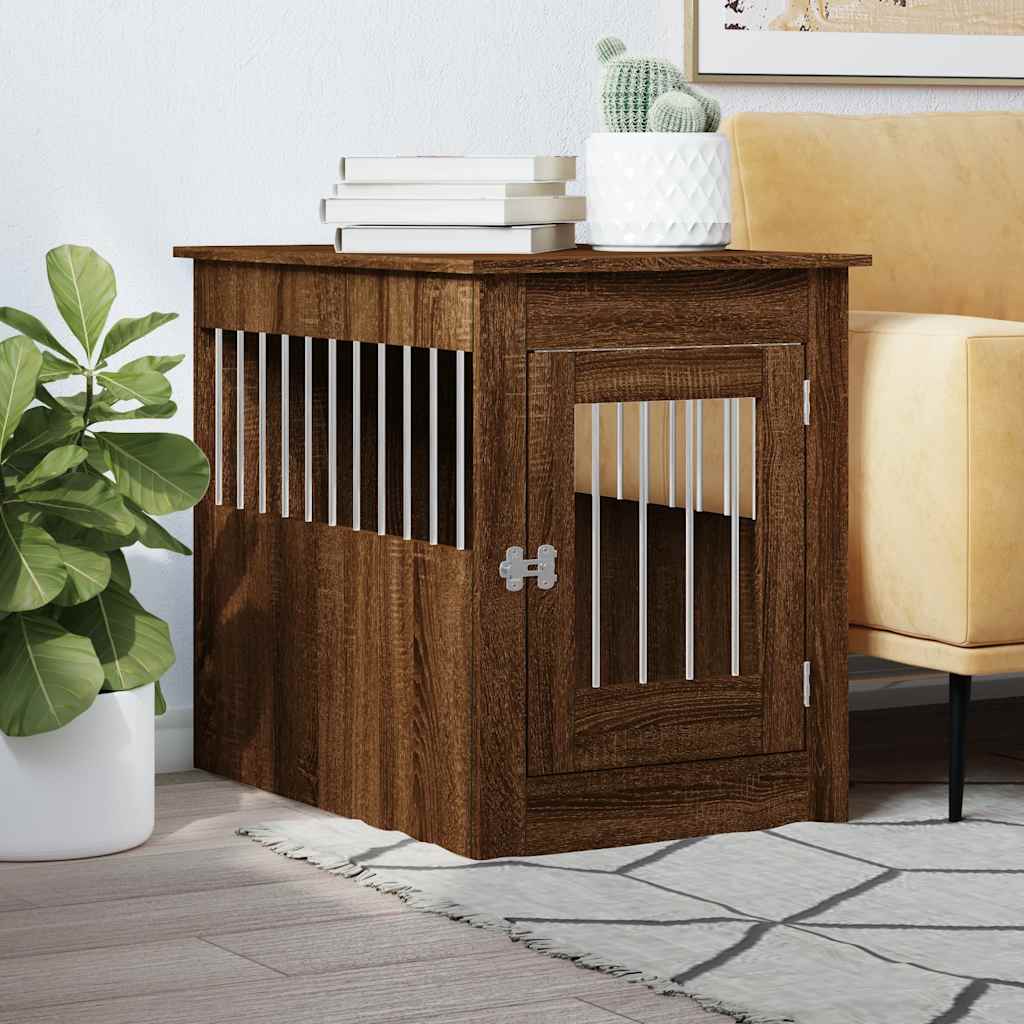 Gabbia Cani Da Arredamento Bianca 45X62X59Cm Legno Multistrato