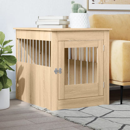 Gabbia Cani Da Arredamento Bianca 45X62X59Cm Legno Multistrato