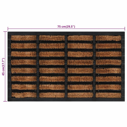 Zerbino Rettangolare 45X75 Cm In Gomma E Fibra Di Cocco