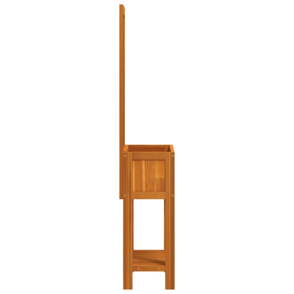 Fioriera Con Traliccio E Ripiano 55X29,5X152 Cm In Legno Acacia