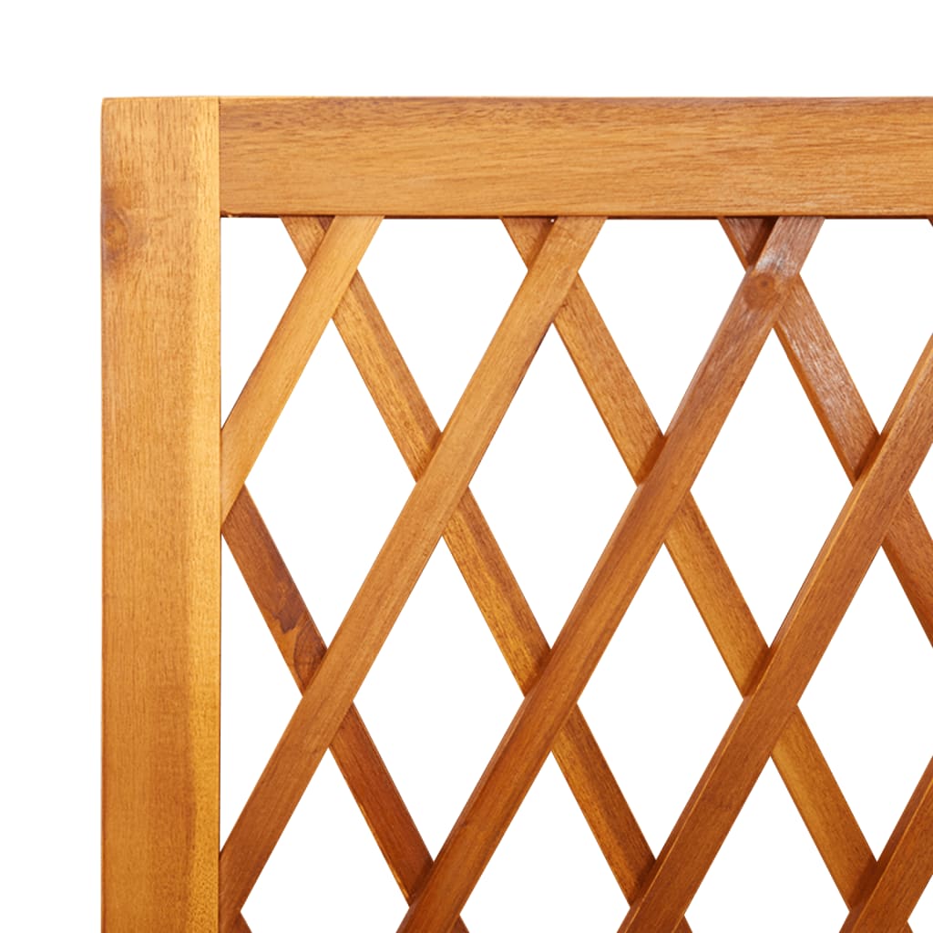 Fioriera Con Traliccio E Ripiano 55X29,5X152 Cm In Legno Acacia