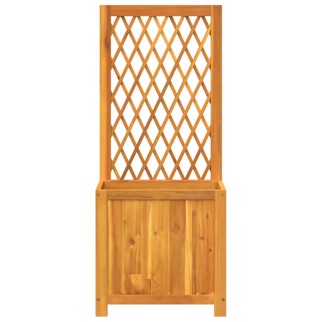 Fioriera Con Traliccio 55X29,5X132 Cm Legno Massello Di Acacia