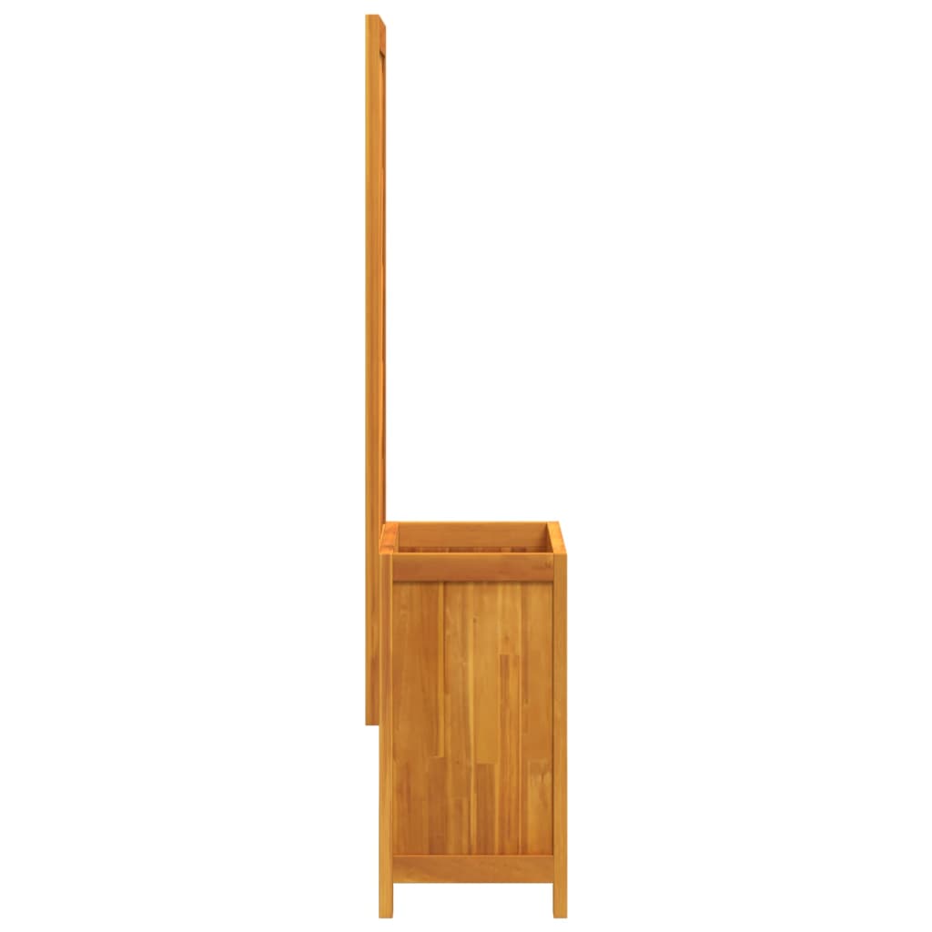 Fioriera Con Traliccio 55X29,5X132 Cm Legno Massello Di Acacia