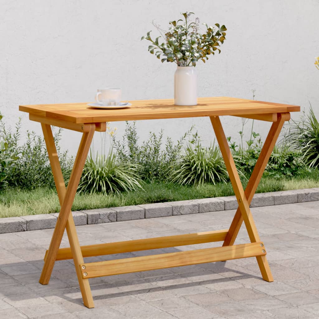 Tavolo Da Giardino Pieghevole Legno Massello Acacia