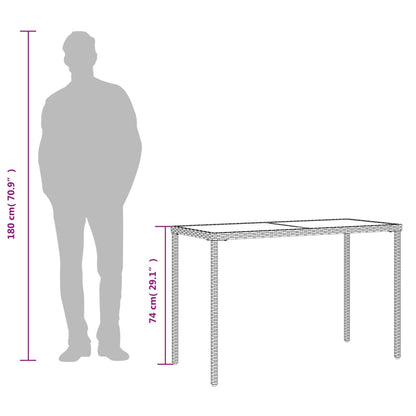 Tavolo Giardino Con Piano 115X54X74 Cm Polyrattan