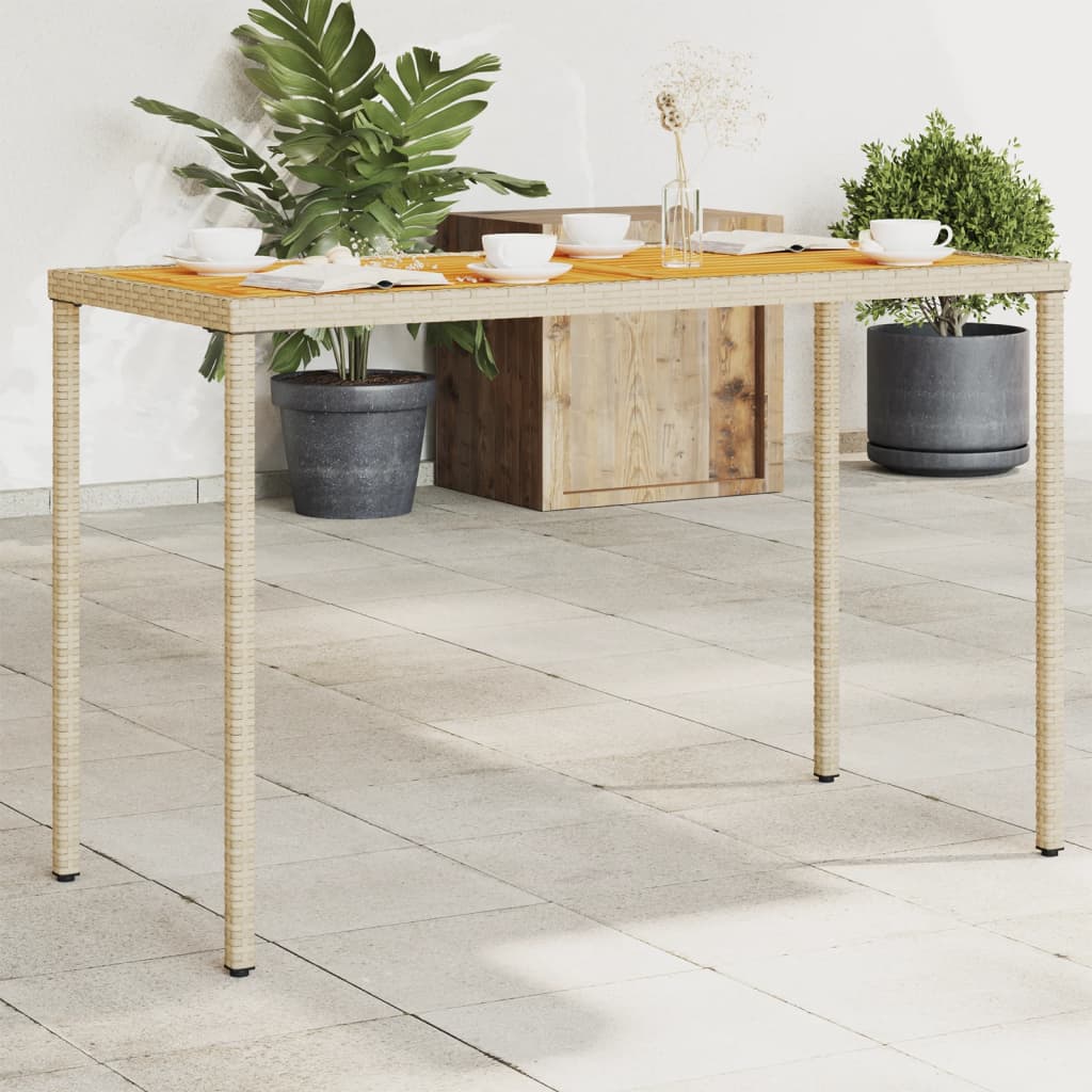 Tavolo Giardino Con Piano 115X54X74 Cm Polyrattan