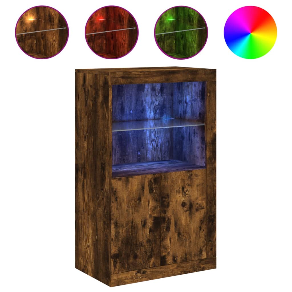 Armadietto Con Luci Led In Legno Multistrato