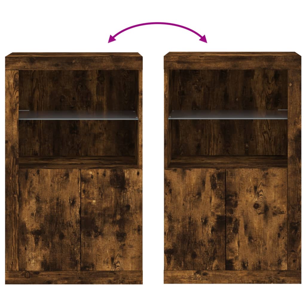 Armadietto Con Luci Led In Legno Multistrato
