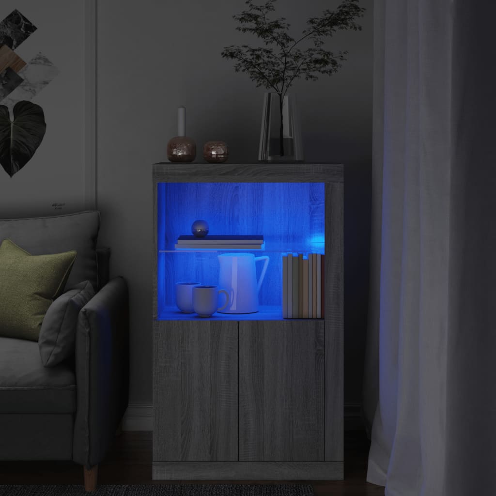 Armadietto Con Luci Led In Legno Multistrato