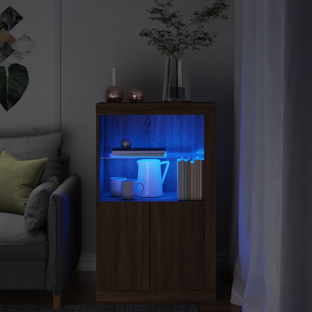Armadietto Con Luci Led In Legno Multistrato