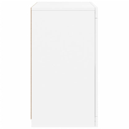 Armadietti Con Luci Led 2Pz Bianchi In Legno Multistrato