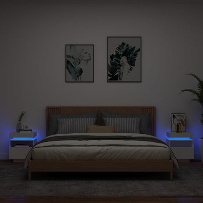 Comodino Con Luci Led 40X39X48,5 Cm