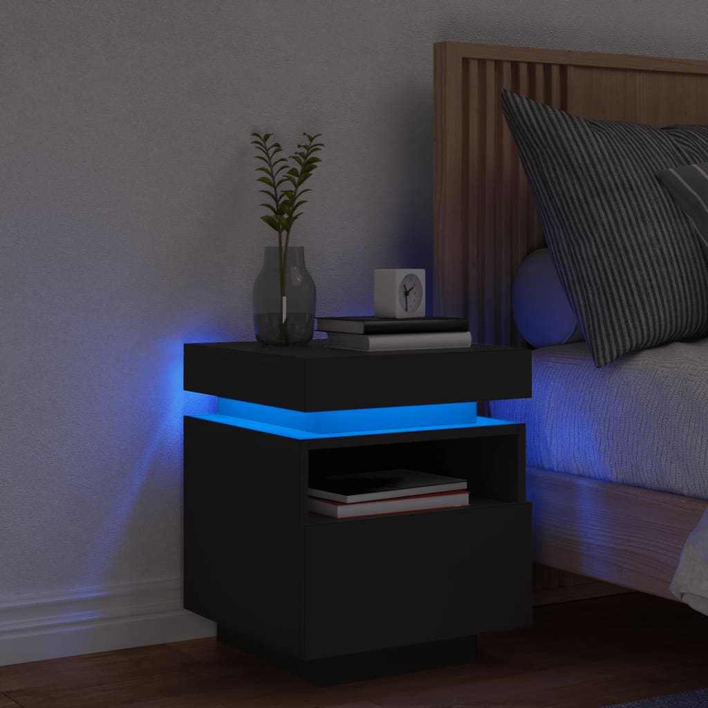 Comodino Con Luci Led 40X39X48,5 Cm