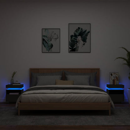 Comodino Con Luci Led 40X39X48,5 Cm