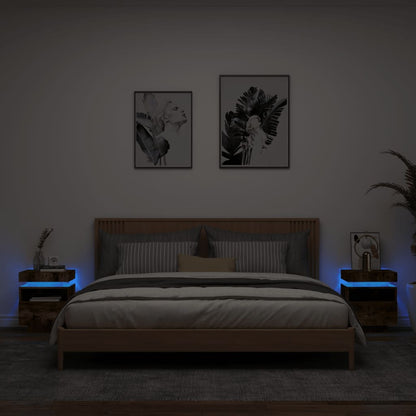 Comodino Con Luci Led 40X39X48,5 Cm