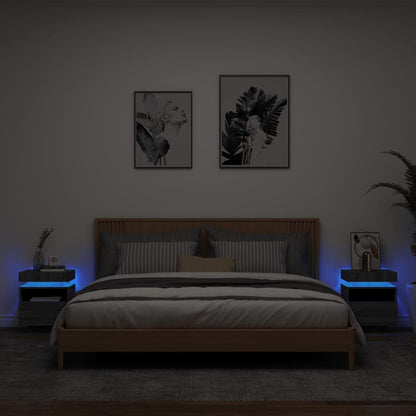 Comodino Con Luci Led 40X39X48,5 Cm