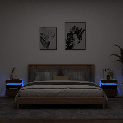 Comodino Con Luci Led 40X39X48,5 Cm