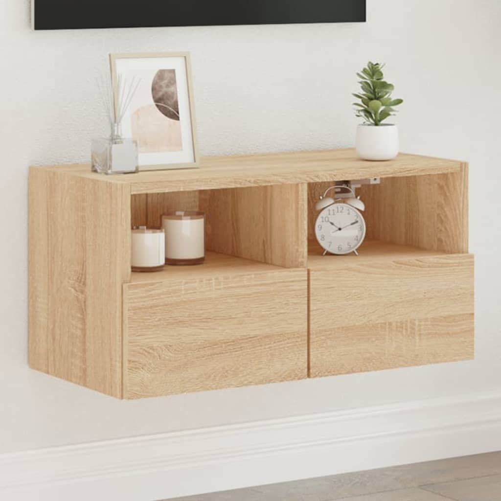 Mobile Tv A Parete 60X30X30 Cm Legno Multistrato