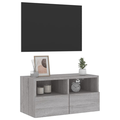Mobile Tv A Parete 60X30X30 Cm Legno Multistrato