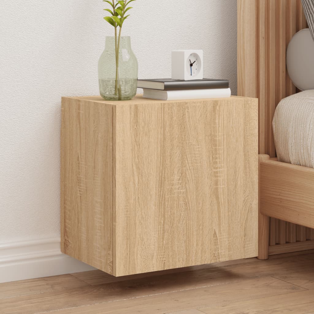 Mobili Tv Muro 2Pz 40,5X30X60Cm Legno Multistrato