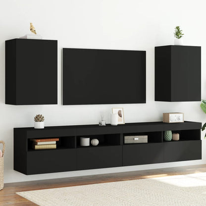 Mobili Tv Muro 2Pz 40,5X30X60Cm Legno Multistrato
